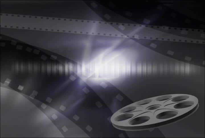Abstract Scrolling Movie Reel Background - Free Video Footage